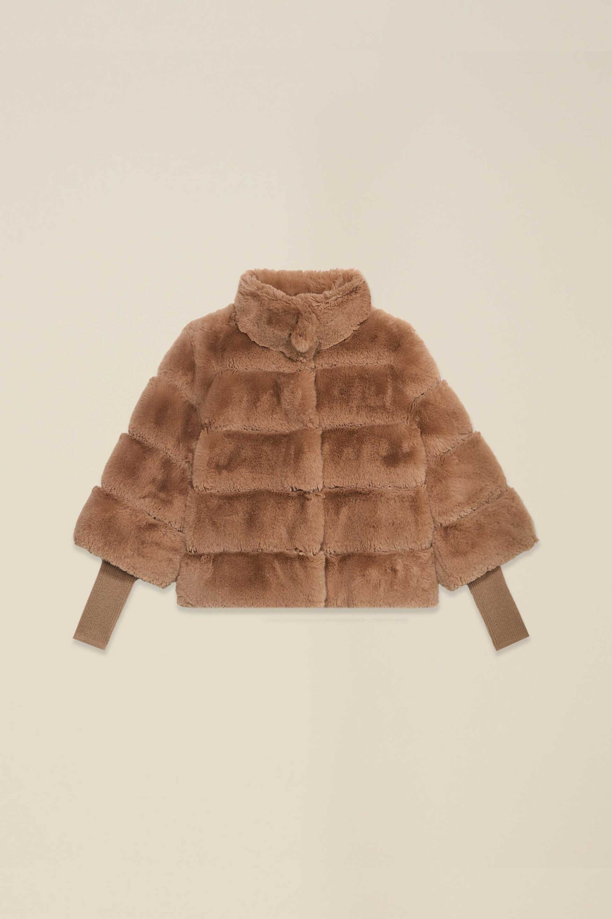 OLTRE Oltre γυναικείο jacket από faux γούνα - 0033R011YE Ταμπά - 4