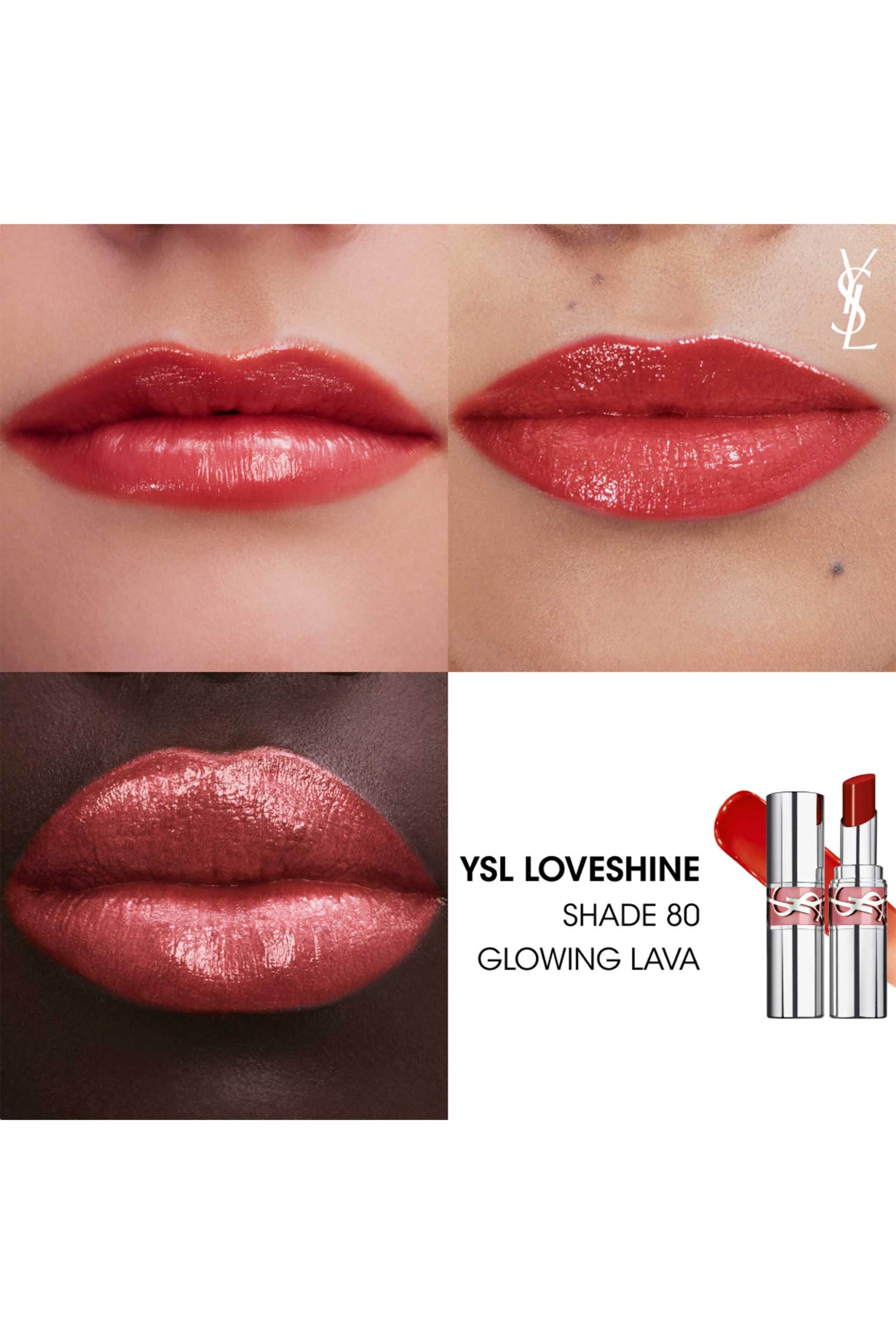 Yves Saint Laurent Loveshine Wet Shine Lipstick - Κραγιόν υδάτινης λάμψης 3,2 gr - 3614274132649 80 Glowing Lava φωτογραφία