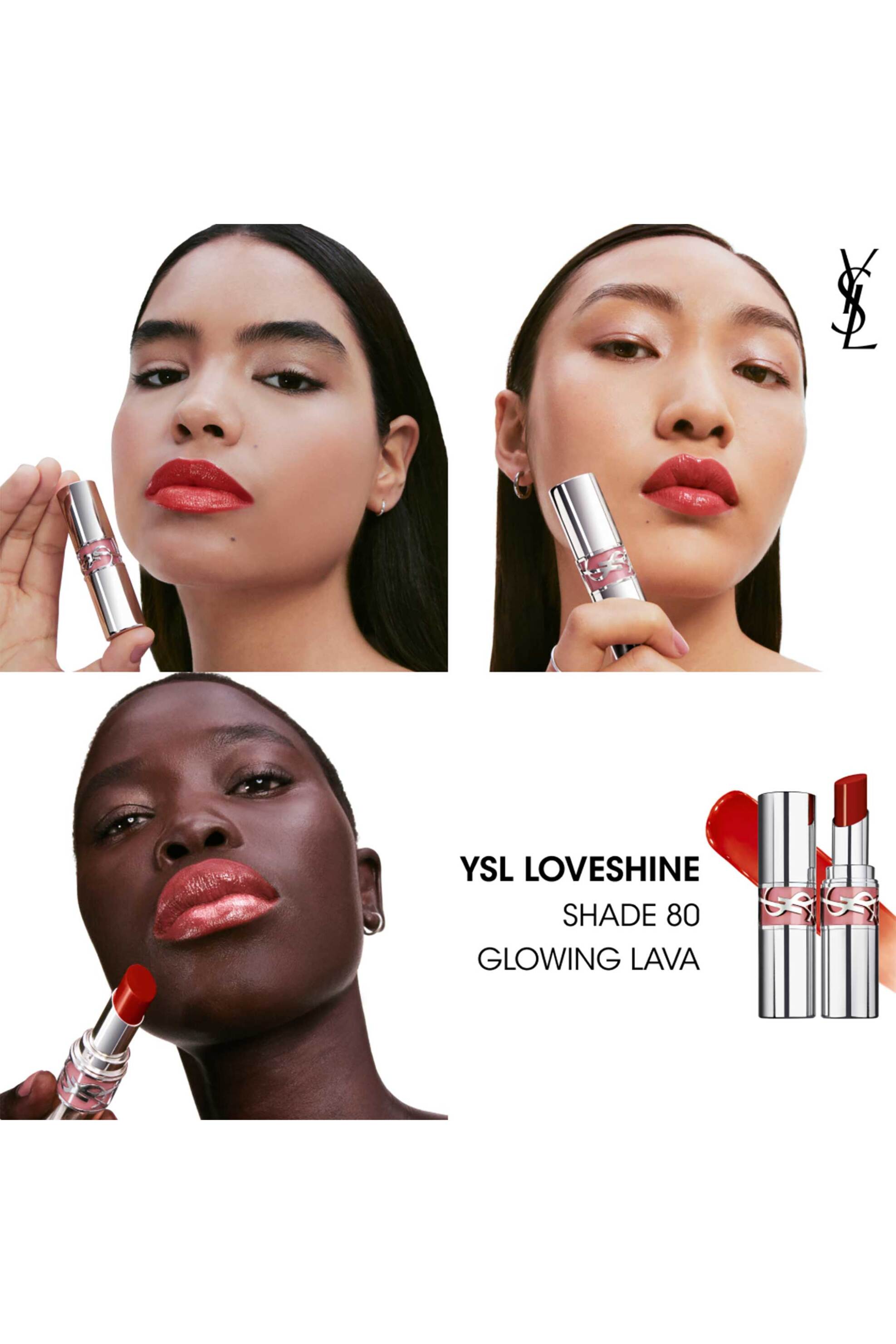 Yves Saint Laurent Loveshine Wet Shine Lipstick - Κραγιόν υδάτινης λάμψης 3,2 gr - 3614274132649 80 Glowing Lava φωτογραφία