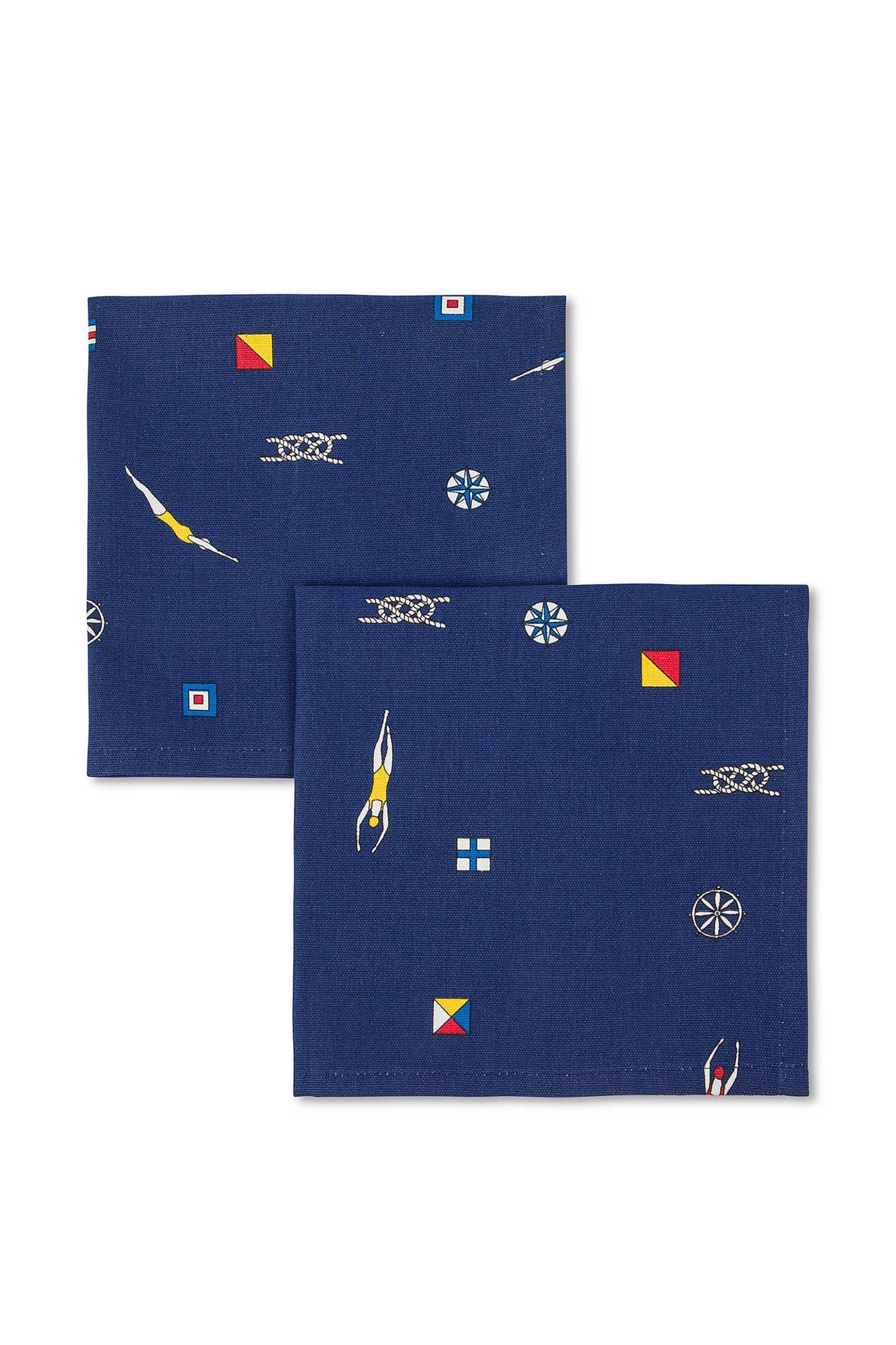 Home > ΚΟΥΖΙΝΑ > Είδη Σερβιρίσματος Coincasa σετ βαμβακερές πετσέτες φαγητού με nautical flag print 42 x 42 cm (2 τεμάχια) - 007357811 Μπλε Σκούρο